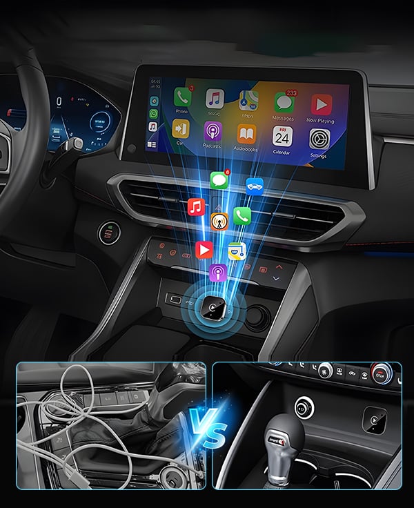 Magicness 2 i 1 Adapter™ | Trådlös CarPlay & Android Auto