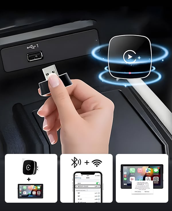 Magicness 2 i 1 Adapter™ | Trådlös CarPlay & Android Auto