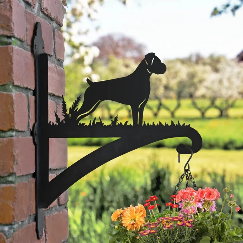 BlomTass™ -Metallställ för Blommor – Hundserie med Bedårande Djurvänner