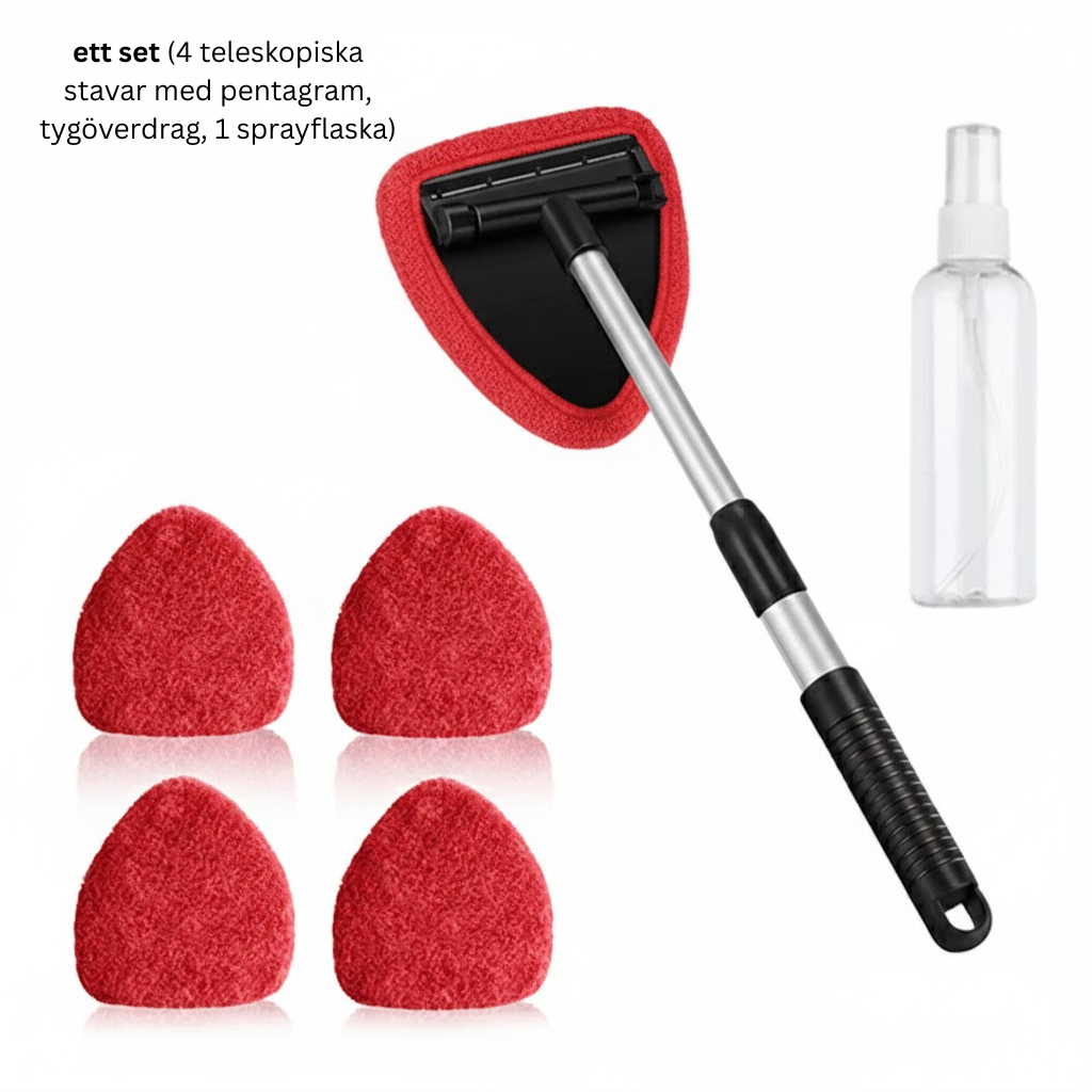 TriClean™ Fönsterskrapa med Mikrofiber