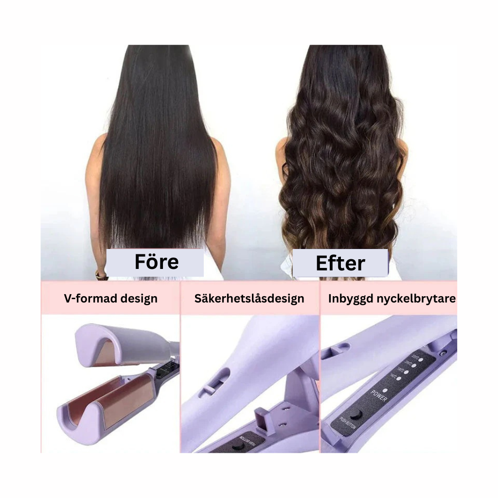 SilkesVåg™  – 32 mm V-formad vågcurlingjärn