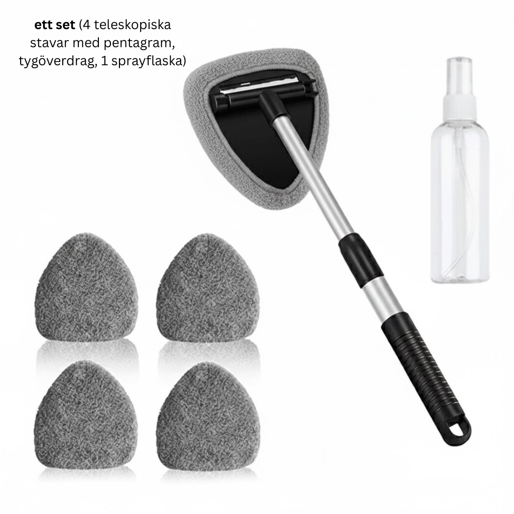 TriClean™ Fönsterskrapa med Mikrofiber