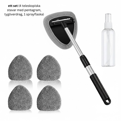 TriClean™ Fönsterskrapa med Mikrofiber