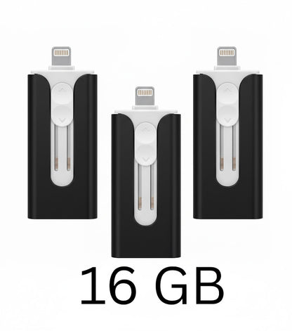 PowerDrive™ USB – 4-i-1 USB-minne (iPhone / USB-A / USB-C)
