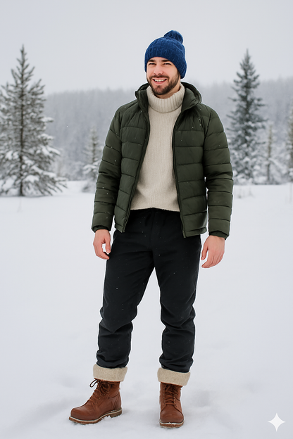 ThermoSköld™ – Håll dig varm i upp till −20°C – oavsett vind, regn eller snö.