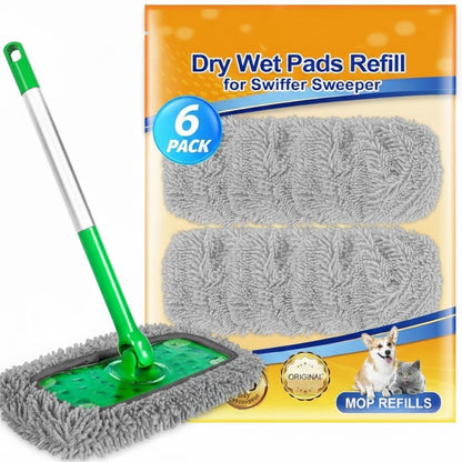 MoppVän™ – Återanvändbara Mikrofiber Moppdynor för Smidig och Hållbar Golvvård