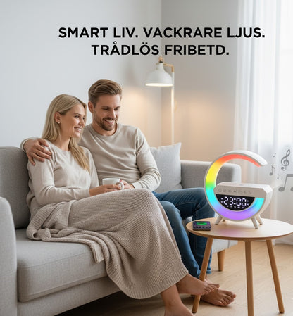 LaddaLampa™ – Smart 4-i-1 Atmosfärlampa med Trådlös Laddning