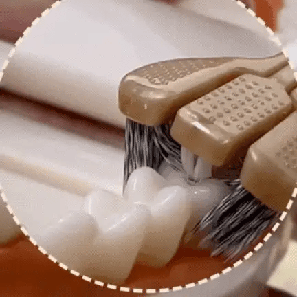 TrippelRent™ 3D-tandborste – borstar tre sidor av tanden samtidigt