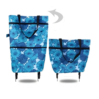 Vika & Rulla™ – GroceryBag 1+1 GRATIS  Shoppingkasse med stor kapacitet och vikbara hjul