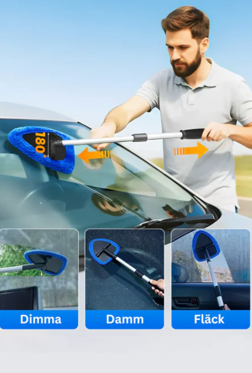 TriClean™ Fönsterskrapa med Mikrofiber