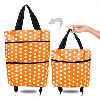Vika & Rulla™ – GroceryBag 1+1 GRATIS  Shoppingkasse med stor kapacitet och vikbara hjul