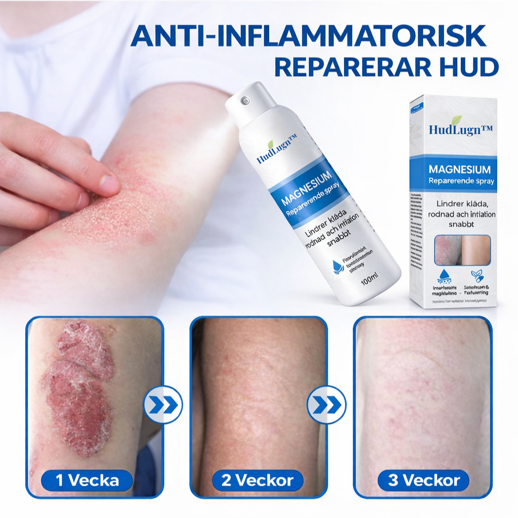 HudLugn™ Magnesium hudreparerande spray för känslig och irriterad hud