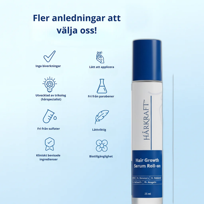 HårKraft™ Roll-On - Effektiv roll-on serum för att stimulera hårväxt & stärka hårbotten