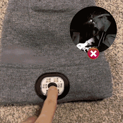 LjusMössa™ 3-i-1 - Bluetooth-mössa med inbyggt LED-ljus