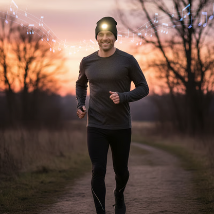 LjusMössa™ 3-i-1 - Bluetooth-mössa med inbyggt LED-ljus