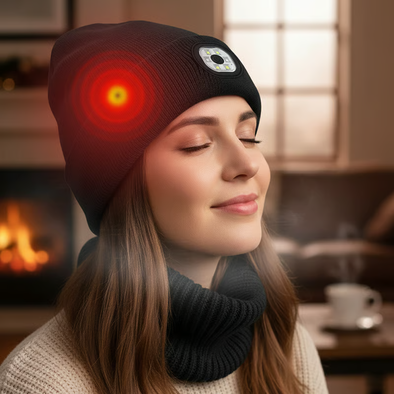 LjusMössa™ 3-i-1 - Bluetooth-mössa med inbyggt LED-ljus