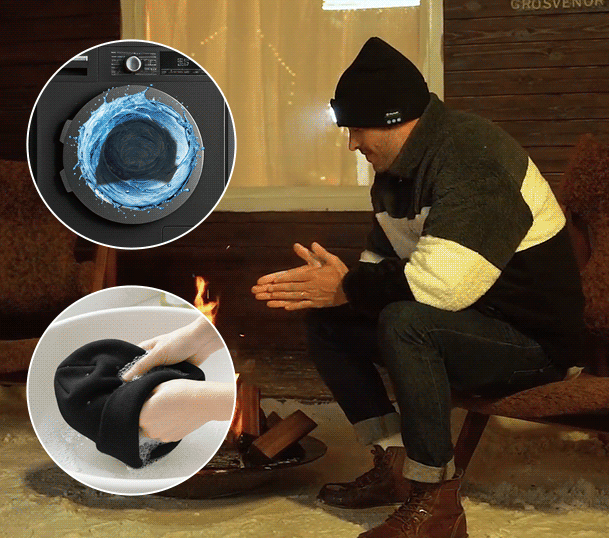 LjusMössa™ 3-i-1 - Bluetooth-mössa med inbyggt LED-ljus