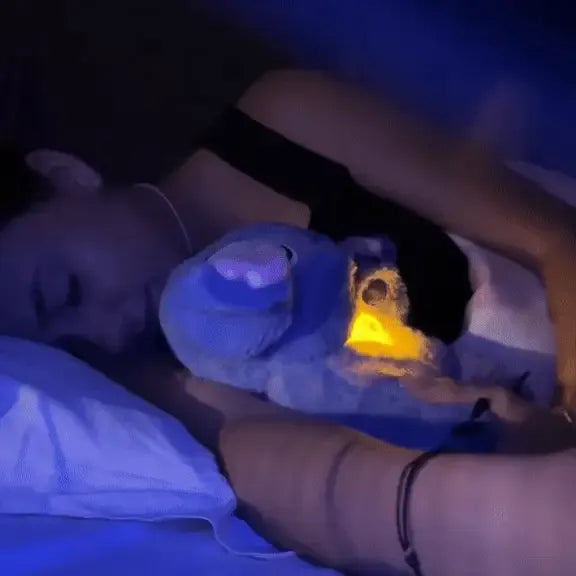 Dröm kram™ – Lugnande Sovkompis med Ljus & Ljud