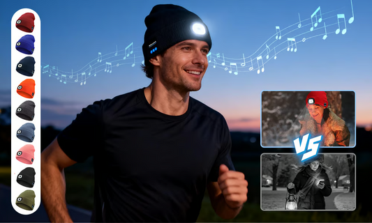 LjusMössa™ 3-i-1 - Bluetooth-mössa med inbyggt LED-ljus