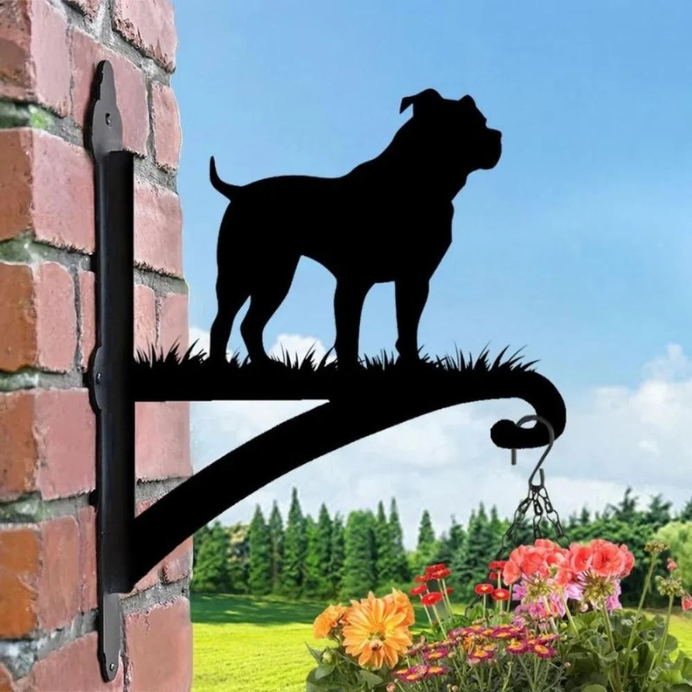 BlomTass™ -Metallställ för Blommor – Hundserie med Bedårande Djurvänner