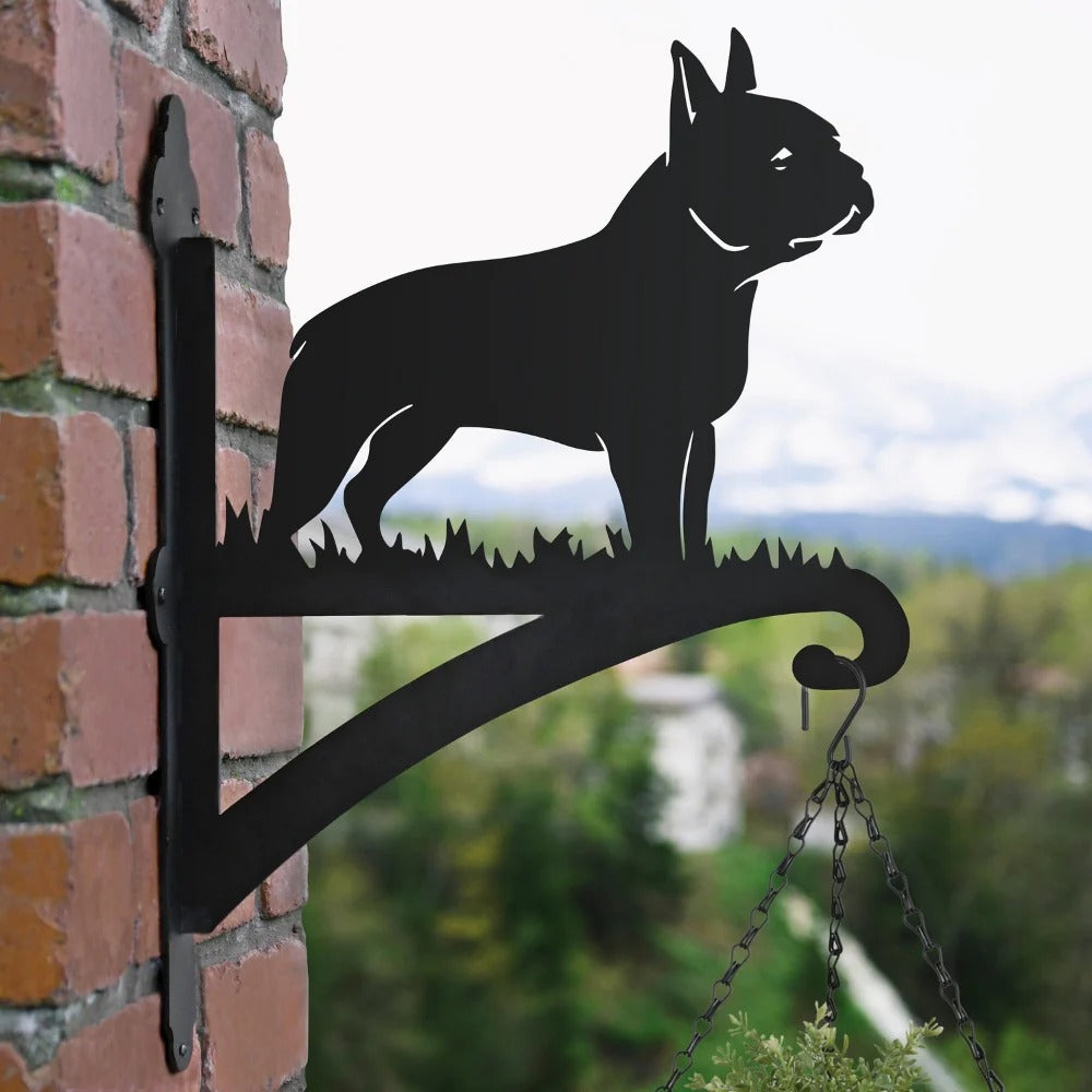 BlomTass™ -Metallställ för Blommor – Hundserie med Bedårande Djurvänner