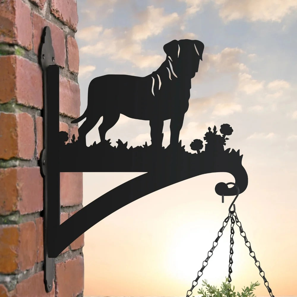 BlomTass™ -Metallställ för Blommor – Hundserie med Bedårande Djurvänner