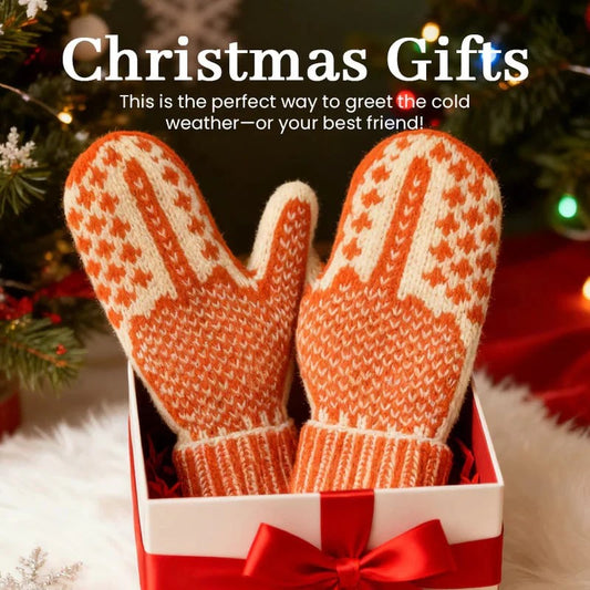 RetroRebel™ -  Handskar i svensk stickad stil med dold pixel-långfinger