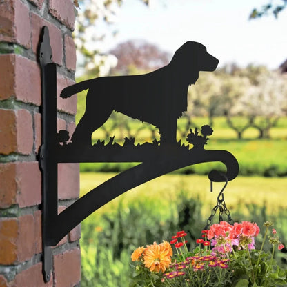 BlomTass™ -Metallställ för Blommor – Hundserie med Bedårande Djurvänner