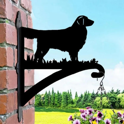 BlomTass™ -Metallställ för Blommor – Hundserie med Bedårande Djurvänner