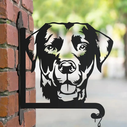 BlomTass™ -Metallställ för Blommor – Hundserie med Bedårande Djurvänner