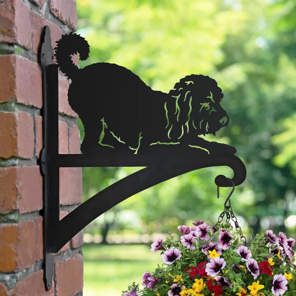 BlomTass™ -Metallställ för Blommor – Hundserie med Bedårande Djurvänner