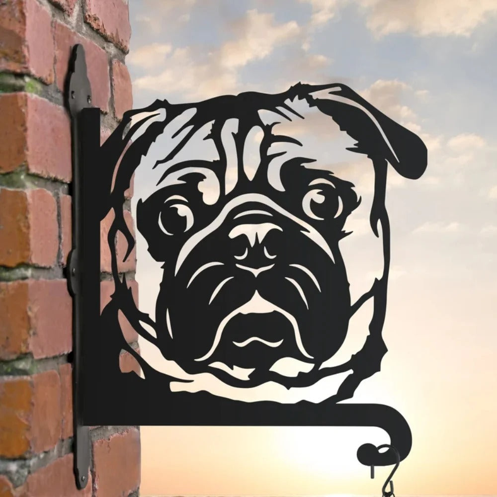 BlomTass™ -Metallställ för Blommor – Hundserie med Bedårande Djurvänner