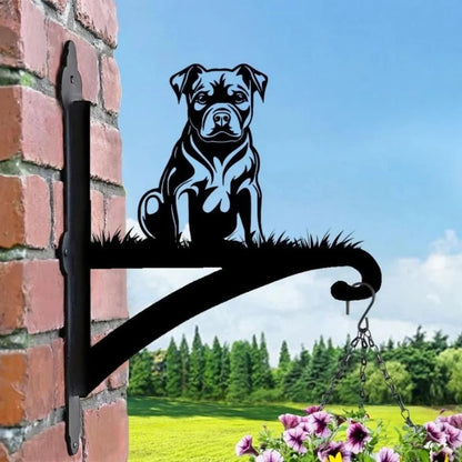 BlomTass™ -Metallställ för Blommor – Hundserie med Bedårande Djurvänner