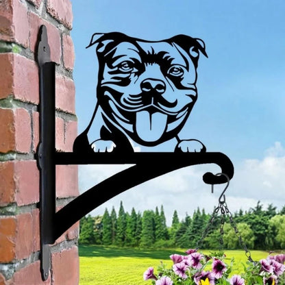 BlomTass™ -Metallställ för Blommor – Hundserie med Bedårande Djurvänner