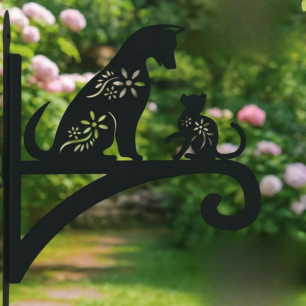 BlomTass™ -Metallställ för Blommor – Hundserie med Bedårande Djurvänner