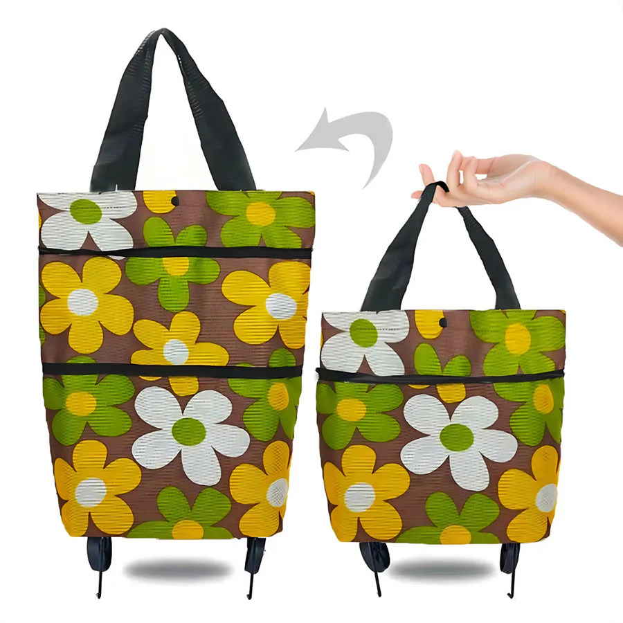 Vika & Rulla™ – GroceryBag 1+1 GRATIS  Shoppingkasse med stor kapacitet och vikbara hjul