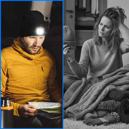 LjusMössa™ 3-i-1 - Bluetooth-mössa med inbyggt LED-ljus